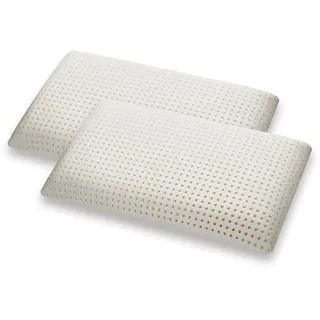 Marcapiuma - 1 Paar Kissen Modell Slow Memory mit Bezug aus 100% Baumwolle, orthopädisches Kopfkissen gegen Nackenschmerzen, medizinisches Gerät, 19% aus den Steuern