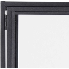 Bild von Glasvitrine mit Glastüren und Metallrahmen, 3 Einlegeböden, B: 77 x H: 150 cm, schwarz