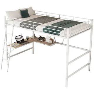 Okwish Hochbett Okwish 90 x 200 cm Metall weiß