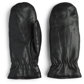 Pieces Nellie Leather Fäustlinge Schwarz S