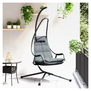 Hängender Ei-Stuhl Anthrazit 94 x 107 x 196,5 cm Stahl für Wohnzimmer, Schlafzimmer und Büro