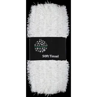 Weihnachtsbaum 50ft x 3cm Lametta Großartig Wert - Weiß