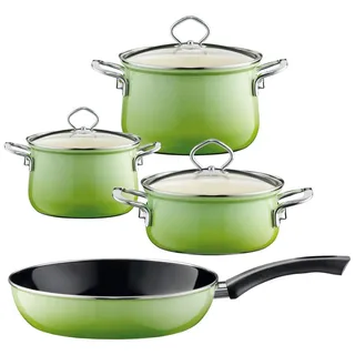 RIESS Smaragd Topf-Set 7-tlg. 16 cm rund + 20 cm rund + 2 l + 1,5 l + 3,5 l + Deckel