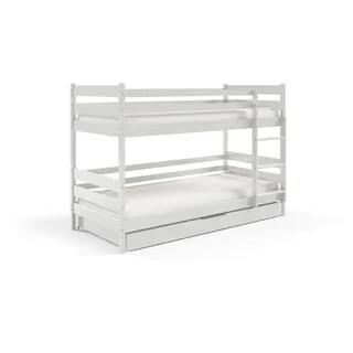 masseno Etagenbett Simba 80 x 190 cm Kiefer massiv weiß