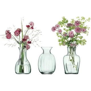 LSA International Mia Mini Vasentrio, Glass, Clear, Trio Set, 3