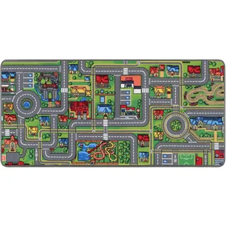Primaflor Primaflor-Ideen in Textil Kinderteppich "Spielteppich STREETS, Made in Belgium", rechteckig 5 mm Höhe Straßen-Teppich, Straßenbreite ca. 9 cm, Kinderzimmer,