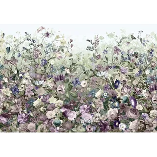 KOMAR Vlies Botanica 368 x 248 cm | Tapete, Wand Dekoration, Blumen, Floral, Schlafzimmer, Romantik, Wohnzimmer, Blumenmotiv | XXL4-035