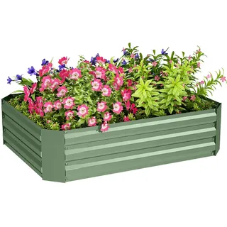 Outsunny Hochbeet 120 x 90 x 30 cm Dunkelgrün