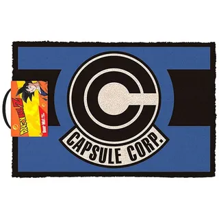 Pyramid Dragon Ball Z (Capsule Corp Design) Kokosfaser Türmatte, Außen- und Innen 40cm x 60cm - Offizielles Lizenzprodukt