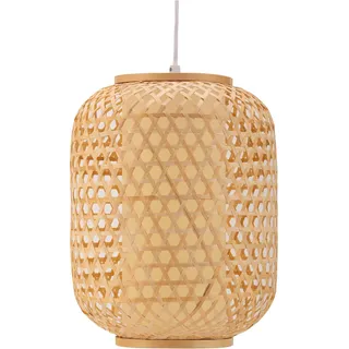 Pauleen 48202 Woody Delight Pendelleuchte max. 20 Watt Beige, Weiß Bambus, Kunststoff, Metall E27