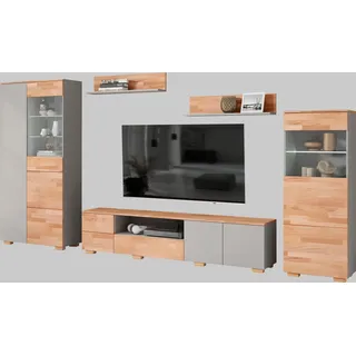 OTTO home Wohnwand 5 Stk. tlg., braun und grau),