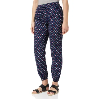berydale Damen Stoffhose in fließend weicher Qualität, Navy/ Rot/ Blau/ Beige, 44