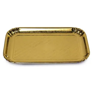 Guardini 2438225 Packung 3 Tabletts, rechteckig, 31 x 23 cm, Gold