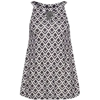 LASCANA LASCANA, Strandtop in leichter A-Form, Damentop mit Alloverdruck und Cut-Out, blau