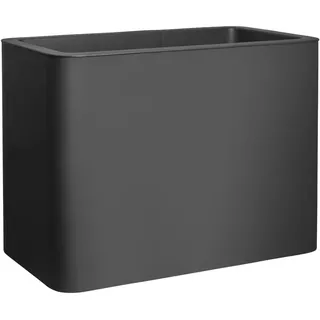 FLORUS Jive Terrasse Hoch 80cm - Übertopf für Außen - 100% Recyceltem Kunststoff – L39 x W78 x H60.2 - Grau/Anthrazit