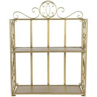 Clayre & Eef Wandregal 41x18x53 cm Goldfarbig Eisen Rechteck - Gold