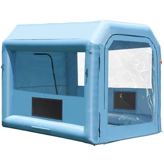 Vevor Aufblasbare Lackierkabine, 3,9 x 2,4 x 2,4 m Aufblasbare Spritzkabine, mit 550 W Gebläse & Luftfiltersystem, Tragbare Autolackierkabine zum ...