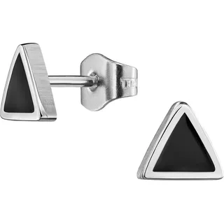 Traveller Ohrstecker - Herren - Edelstahl - Dreieck - Schwarz - Made in Germany - 7 mm - 171003