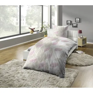 Kinzler Bettwäsche »Bettwäsche Kuschel-Seersucker "Blätter"« 2 Stk. tlg. Langlebig bunt