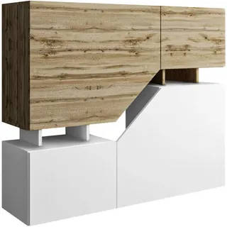 Mirjan24 Ceelias 120 x 100 x 35 cm Weiß / Beige