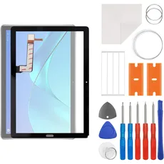 swark Display Glas Frontglas Reparatur Set incl. Connector kompatibel mit Huawei MediaPad M5 10.8 Inch (Schwarz)(No LCD Screen) inkl. Werkzeugsatz