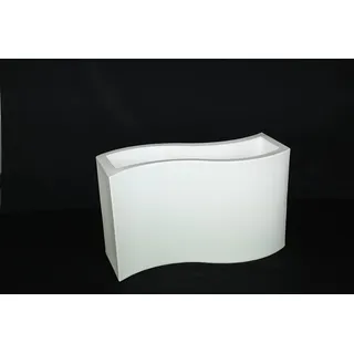 Kloris Pflanzgefäß mit Trennwand, rechteckig, hoch, hochwertig, für Zäune, Modell Post 90 x 40 x 55 cm, weiß, hergestellt in Italien