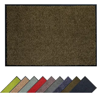 Rutschfeste Eingangsmatte Innen Fußmatte - Braun 90 x 150 cm (Rechteckig) | Langlebige Schmutzfangmatte pflegeleicht Läufer Flur farbecht Türmatte schmutzabweisend Sauberlaufmatte Innenbereich robust