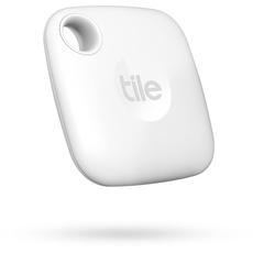 Tile Mate (2022) Bluetooth Schlüsselfinder, 1er Pack, 60m Reichweite, inkl. Community Suchfunktion, iOS und Android App, kompatibel mit Alexa und Google Home, Weiß