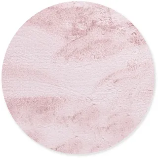 Gino Falcone Badematte »Sara« Höhe 25 mm rutschhemmend beschichtet fußbodenheizungsgeeignet Badteppich, Fell-Optik, besonders weich, eckig & rund erhältlich, rosa