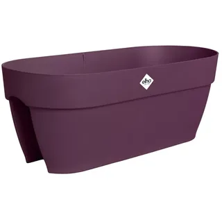 elho Vibia Campana Flower Bridge 60 - Blumenkasten Balkon mit Halterung - 100% recyceltes Plastik - L 59 x B 26 x H 22 cm - Lila/Ahorn Lila