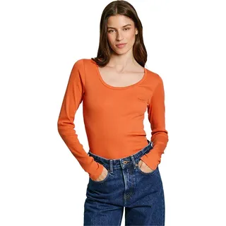 Pepe Jeans Finny Langarm-t-shirt Orange M Damen Orange M - Orange