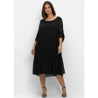 sheego Etuikleid Schwarz 58