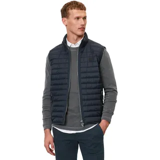 Marc O'Polo Herren Steppweste Übergangsjacke wasserabweisend, Blau (Dark Navy), XS