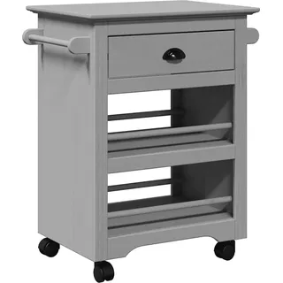vidaXL Küchenwagen BODO Grau 67,5x45x80 cm - Grau