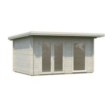 PALMAKO Blockbohlenhaus »Heidi«, Holz, BxHxT: 478 x 244 x 300 cm (Außenmaße inkl. Dachüberstand) - braun