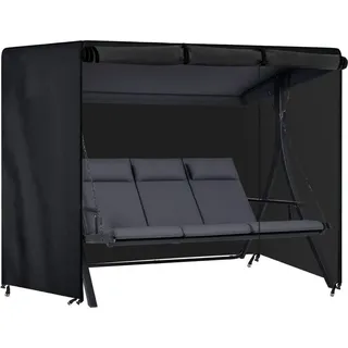 luxuskollektion Hollywoodschaukel Abdeckung 250 x 150 x 160 cm Schwarz