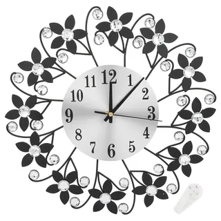 Metall-Wanduhr, Silent Motio, umweltfreundliche Kristall-Modeuhr für Heim- und Bürodekoration