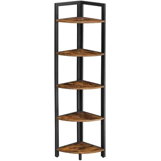 VASAGLE Eckregal 30 x 30 x 150 cm Braun