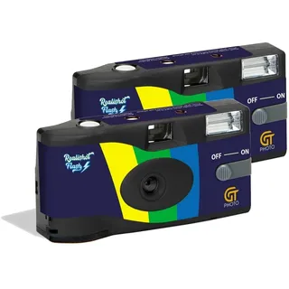 GT Photo - Pack 2 x Einwegkamera Realishot Flash – 27 Fotos – Schwarz