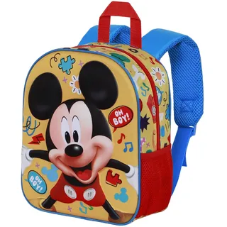 Disney Micky Maus Boy-Elite 3D Rucksack, Gelb, 25 x 30 cm, Kapazität 7 L