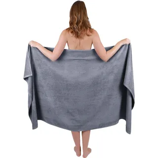 Betz Badetuch groß XXL Größe 100 x 180 cm Badetücher Saunatuch Dresden 100% Baumwolle Farbe Anthrazit