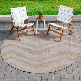 Sanat Melissa 8004 Outdoor-Teppich Ø 120 cm Blau