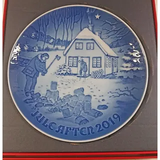 Royal Copenhagen 1027173 Collectible 2019 Weihnachtsteller, Porzellan, Blau