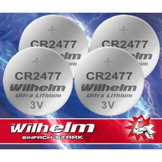 4 x CR2477 CR 2477 WILHELM Lithium Knopfzelle 3V 1070 mAh ø24 x 7,7 mm Batterie DL2477