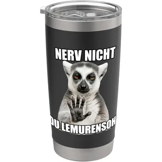 Nerv Nicht Du Lemurensohn - lustiger Meme Spruch Doppelwandiger Edelstahl-Thermobecher