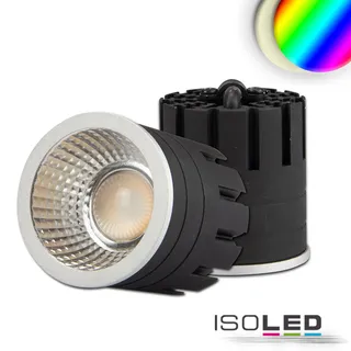 ISOLED LED Spot RGB+3000K GU10 8W 5-polig 24V DC silber 60° CRI80