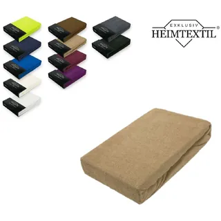 EXKLUSIV HEIMTEXTIL Spannbettlaken Frottee 70 x 140 cm Sand