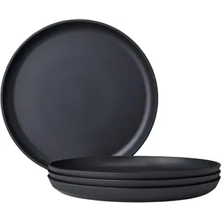 Mepal Frühstücksteller Silueta 23 cm schwarz 4er Set