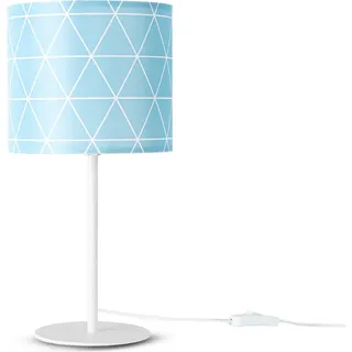 Wandleuchte Stofflampenschirm Tischlampe Nachttischlampe E14 Vintage Retro Rund - Weiß