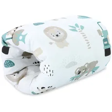 Stillkissen klein Stillmuff Ø20cm – Ministillkissen Baby Arm-Stillkissen Arm Kissen für unterwegs Reisestillkissen Baumwolle Afrika Weiß